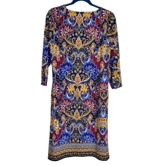 Talbots Shift Multicolor Paisley Dress - Picture 7 of 8